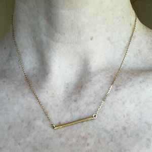 Gold Toned Bar Necklace